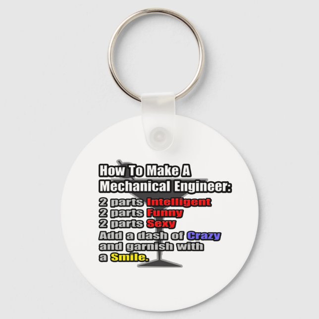 How To Make a Mechanical Engineer Keychain (Front)