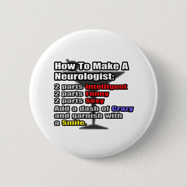 How To Make a Neurologist Pinback Button (Front)