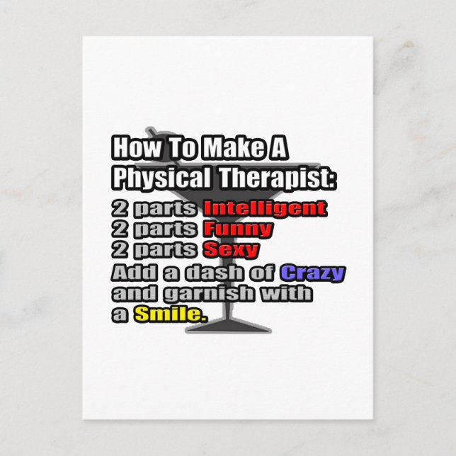 How To Make a Physical Therapist Postcard (Front)
