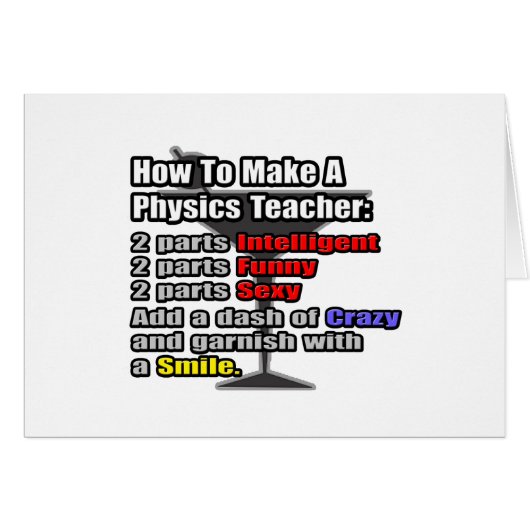 How To Make a Physics Teacher Cards (Front Horizontal)