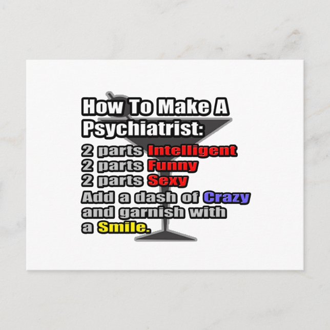 How To Make a Psychiatrist Postcard (Front)