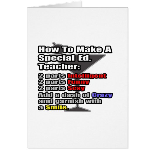 How To Make a Special Ed. Teacher Cards (Front)