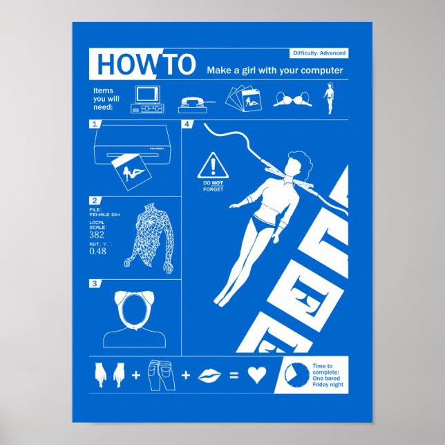 How To: Make a woman with your computer Poster (Front)