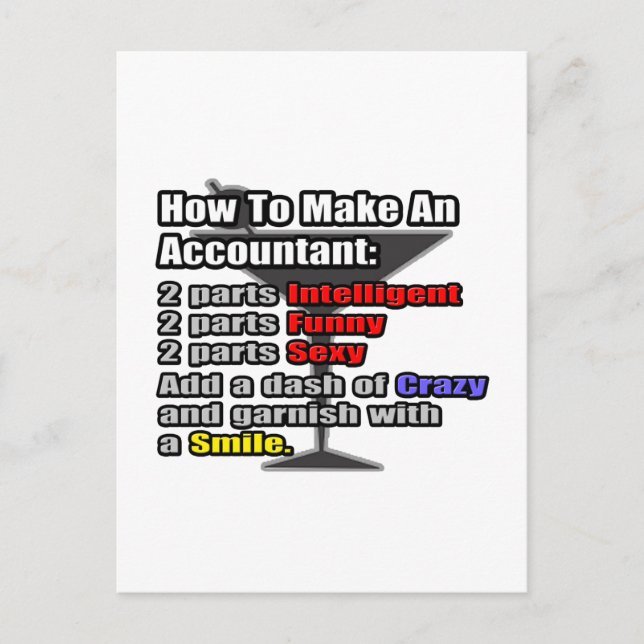 How To Make an Accountant Postcard (Front)