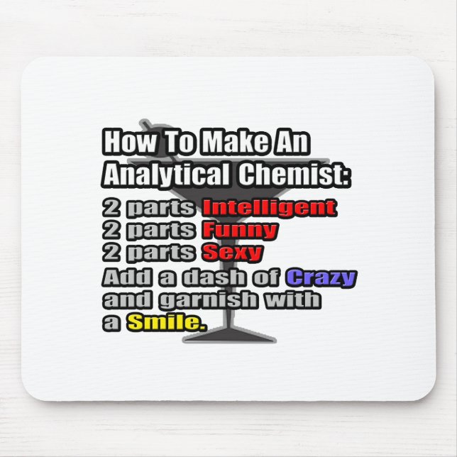 How To Make an Analytical Chemist Mouse Pad (Front)
