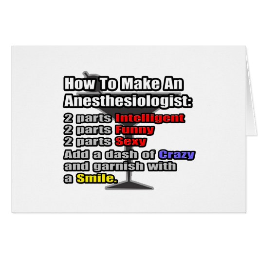 How To Make an Anesthesiologist Cards (Front Horizontal)