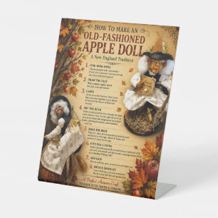 How To Make An Apple Doll Kitchen Display Pedestal Sign