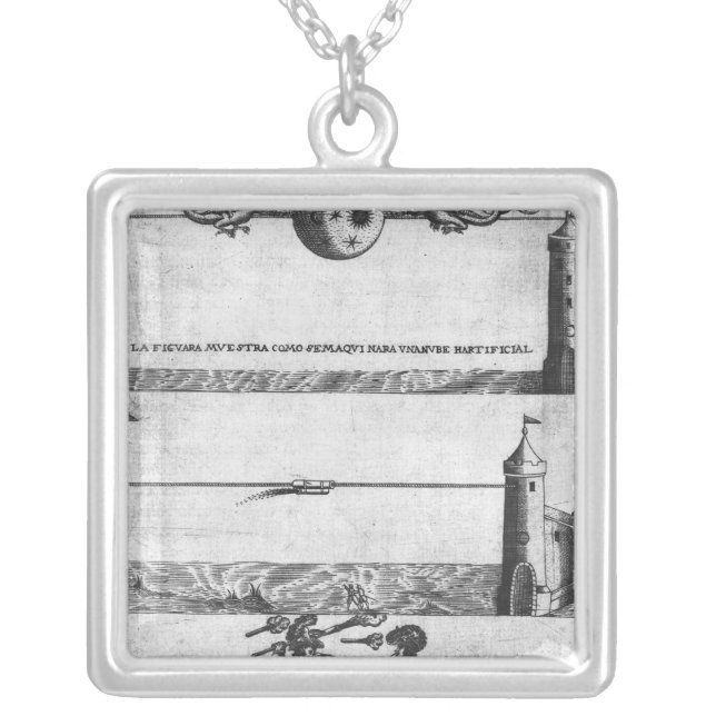 How to make an artificial cloud silver plated necklace (Front)