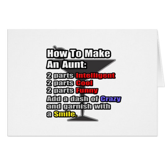 How To Make an Aunt Cards (Front Horizontal)