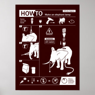 How To: Make an elephant lamp Poster