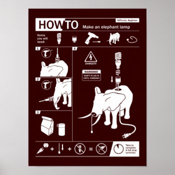 How To: Make An Elephant Lamp Poster by stevethomas at Zazzle