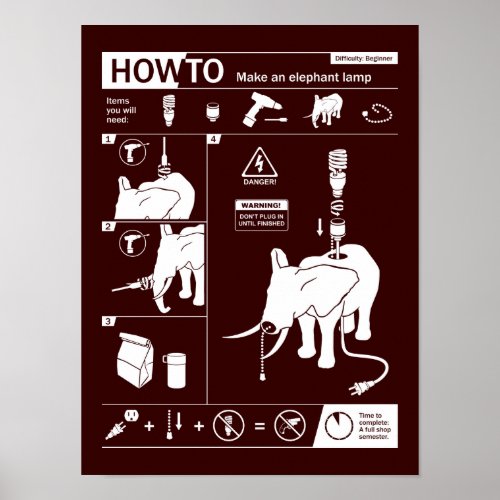 How To Make an elephant lamp Poster