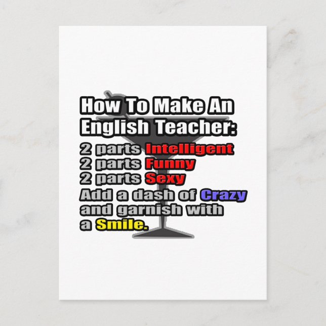 How To Make an English Teacher Postcard (Front)