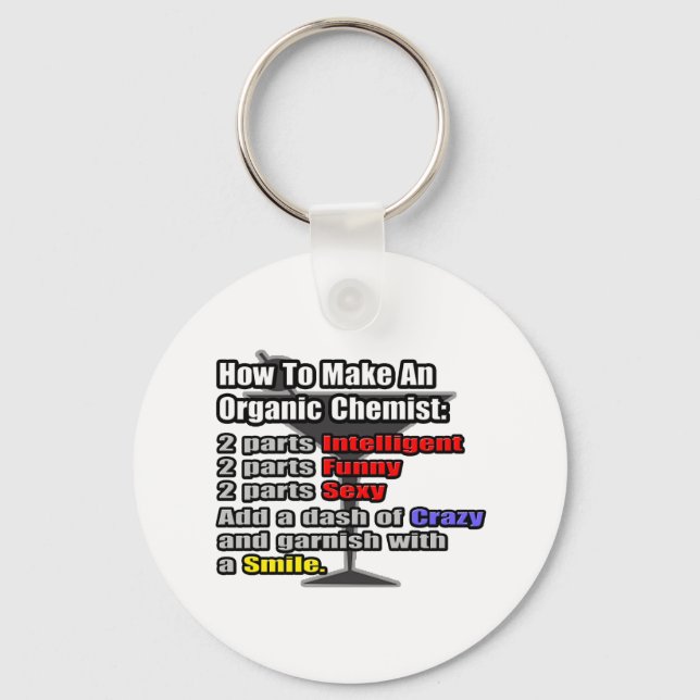 How To Make an Organic Chemist Keychain (Front)