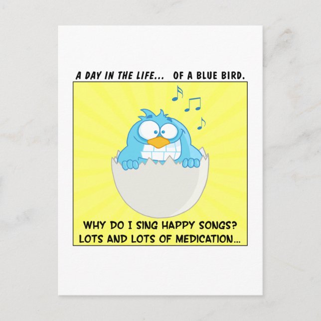 How to Make Employees Sing Like Happy Blue Birds Postcard (Front)