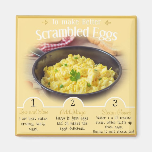 how to make scrambled eggs magnet (Front)