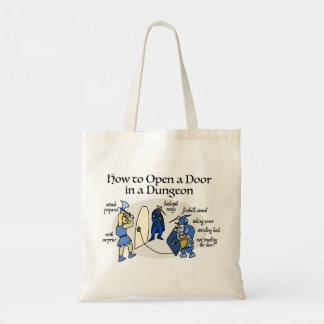 How to Open a Door in a Dungeon RPG Humor Tote Bag