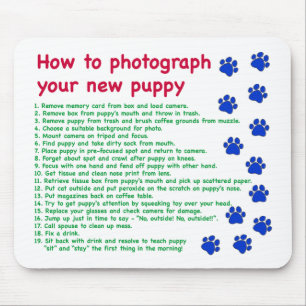 How to photograph your new puppy mouse pad