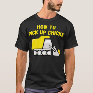 How to Pick Up Chicks T shirt Mens Cute Chicken Fu