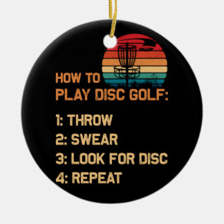 How To Play Disc Golf Disc Golf Golfing Player Ceramic Ornament