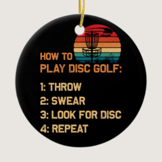 How To Play Disc Golf Disc Golf Golfing Player Ceramic Ornament