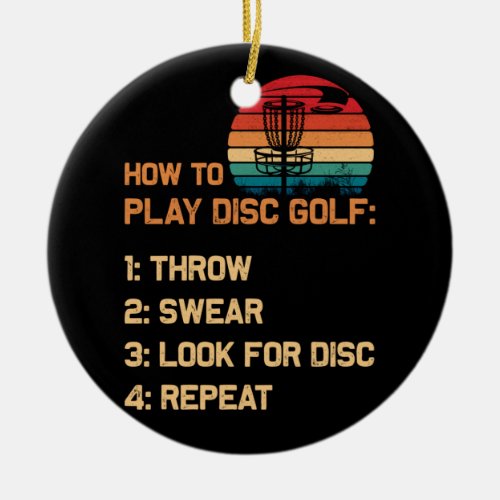 How To Play Disc Golf Disc Golf Golfing Player Ceramic Ornament