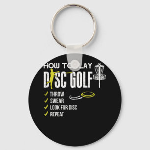 How To Play Disc Golf Frisbee Disc Humor Disc Keychain