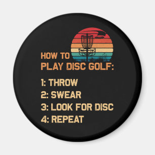 How To Play Disk Golf Disk Golf Golfing Player Magnet