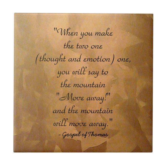 How To Pray Gospel Of Thomas Ceramic Tile (Front)