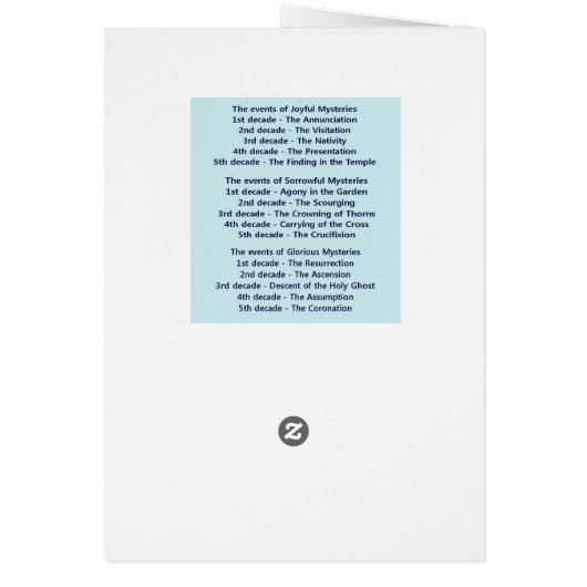 How to Pray the Rosary (Back)