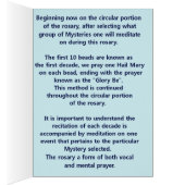 How to Pray the Rosary Cards (Inside (Right))