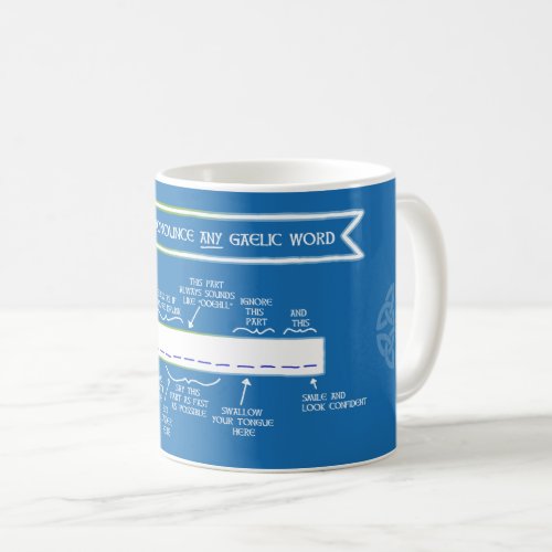 How to Pronounce Any Gaelic Word Scottish blue Coffee Mug