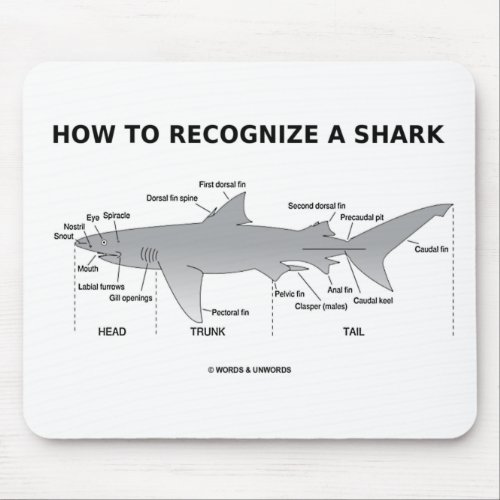 How To Recognize A Shark Biology Humor Mouse Pad