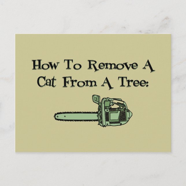 How to remove a cat from a tree postcard (Front)