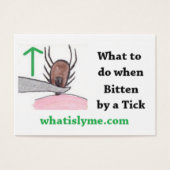 How to Remove a Tick Instructions Card (Front)