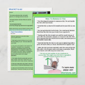 How to Remove a Tick Instructions Card for Lyme (Front/Back)
