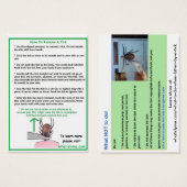 How to Remove a Tick Properly Card (Front & Back)