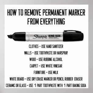 How to Remove Permanent Marker From Everything Poster