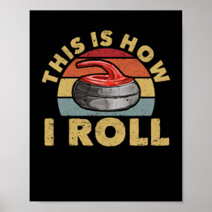 How to roll curling player fan winter sports curle poster