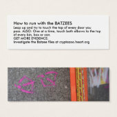 How to run with the BATZEES (Front & Back)