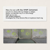 How to run with the WHIP ZANANAS (Front & Back)