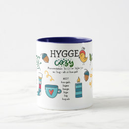 How to SAY HYGGE Funny Folk Art Doodle Custom Mug