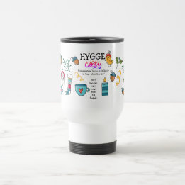 How to SAY HYGGE Funny Folk Art Doodle Custom Warm Travel Mug