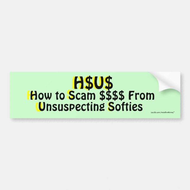 How To Scam Bumper Sticker (Front)