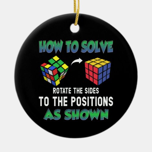How To Solve Puzzle Cube Cubing Ceramic Ornament