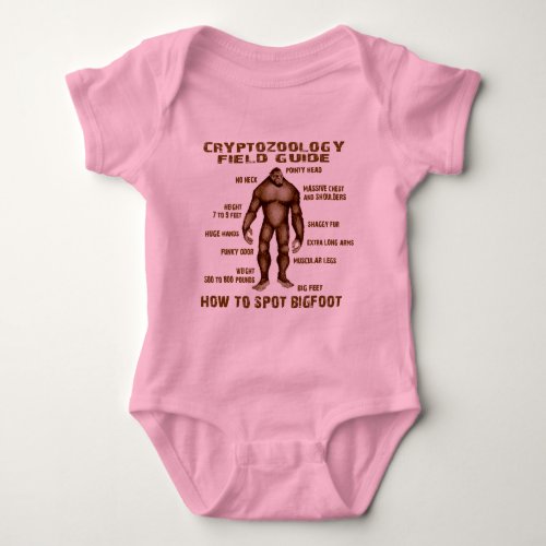 HOW TO SPOT BIGFOOT _ Cryptozoology Field Guide Baby Bodysuit