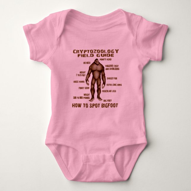 HOW TO SPOT BIGFOOT - Cryptozoology Field Guide Baby Bodysuit (Front)