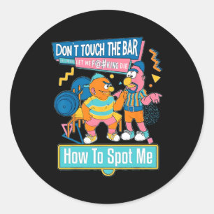 How To Spot Me Gym Weightlifting Bodybuilding Fitn Classic Round Sticker