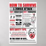 How To Survive A Zombie Attack Poster at Zazzle