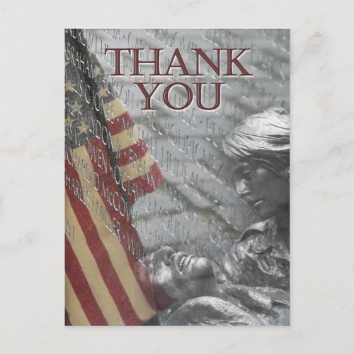How to Thank Military Veterans Postcard
